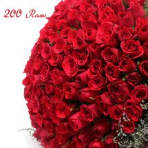 200 Red roses Bouquet