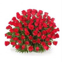 100 red Roses Basket