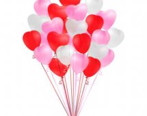 100 Red and White Balloons Air filled