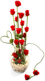 12 Red Roses Basket