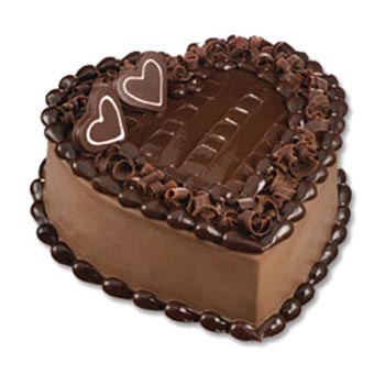 Heart Shaped EGGLESS Cake Chocolate 1 Kg