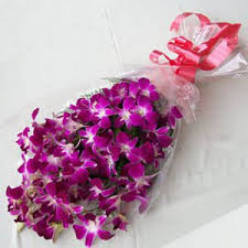 20 Purple Orchids Bouquet