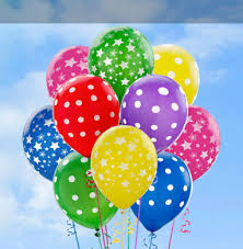 40 Air Filled Polka Dot mix coloured Balloons