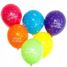 10 Happy Birthday Balloons Air Filled