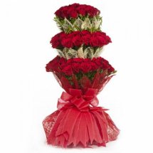 75 Red Roses Triple packing Bouquet