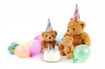 Two 6 inches One 12 inches Teddy bears with 1/2 Kg chocolate cake and 4 Balloon