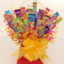 Assorted chocolates in a bouquet